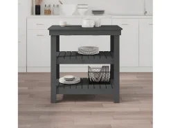 Prolenta Premium - Banco de trabajo de madera maciza de pino gris 78,5x50x80 cm
