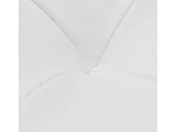 Puf de almacenamiento de cuero sintético blanco