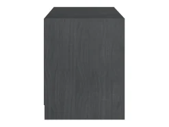 Qara Mueble de TV madera maciza de pino gris 104x33x41 cm