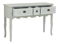 Recibidor de madera con 3 cajones gris