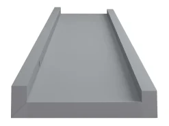 Repisa para marcos de fotos 2 uds MDF gris 60x9x3 cm ES300631