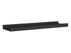 Repisa para marcos de fotos 2 uds MDF negro 40x9x3 cm ES624549