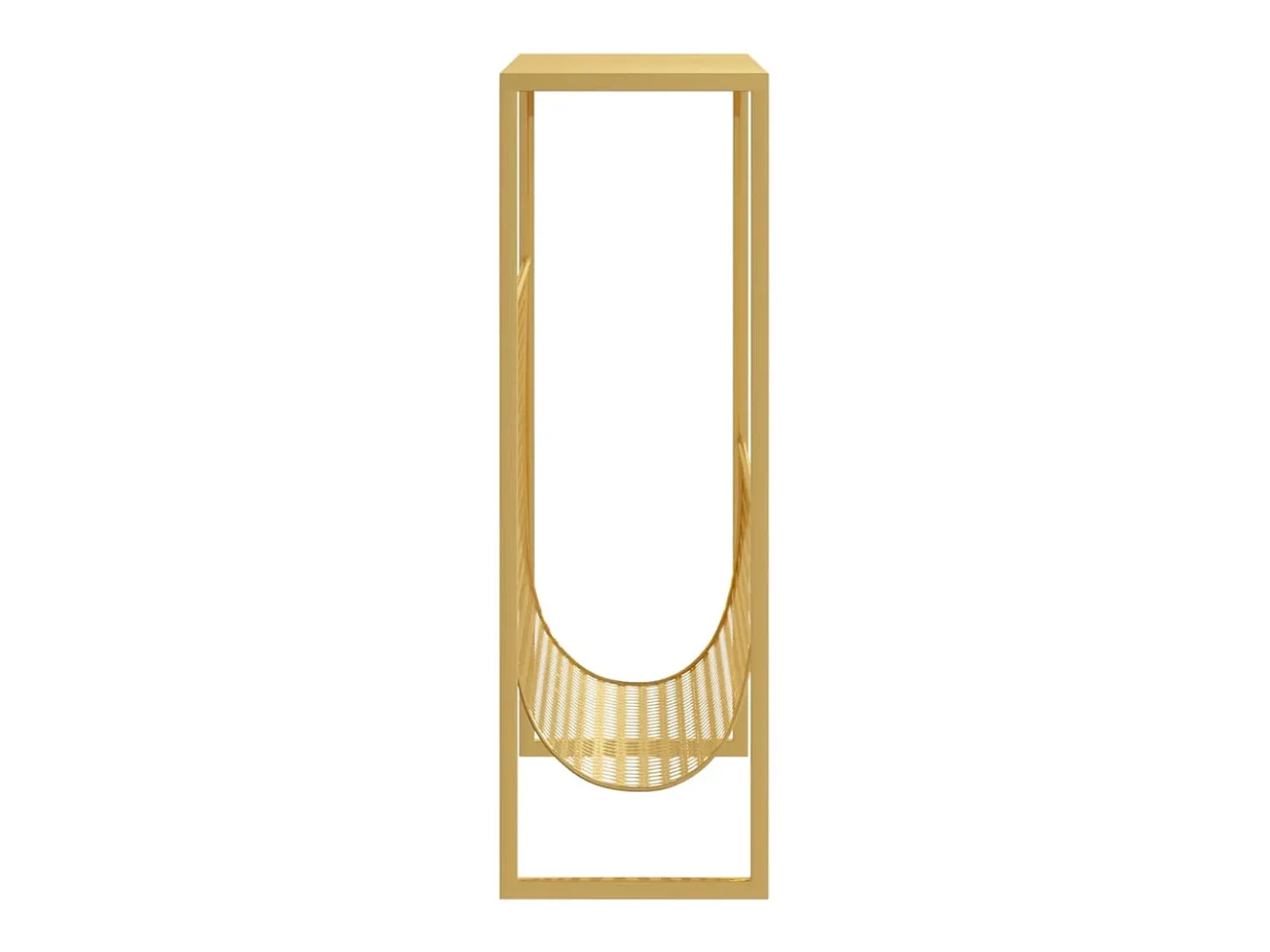 Revistero de acero dorado 35x15x45 cm