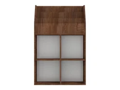 Revistero niños madera contrachapada marrón roble 71x30x114 cm
