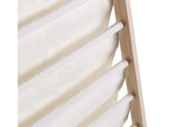 Revistero Xoel en tela y madera con 8 secciones