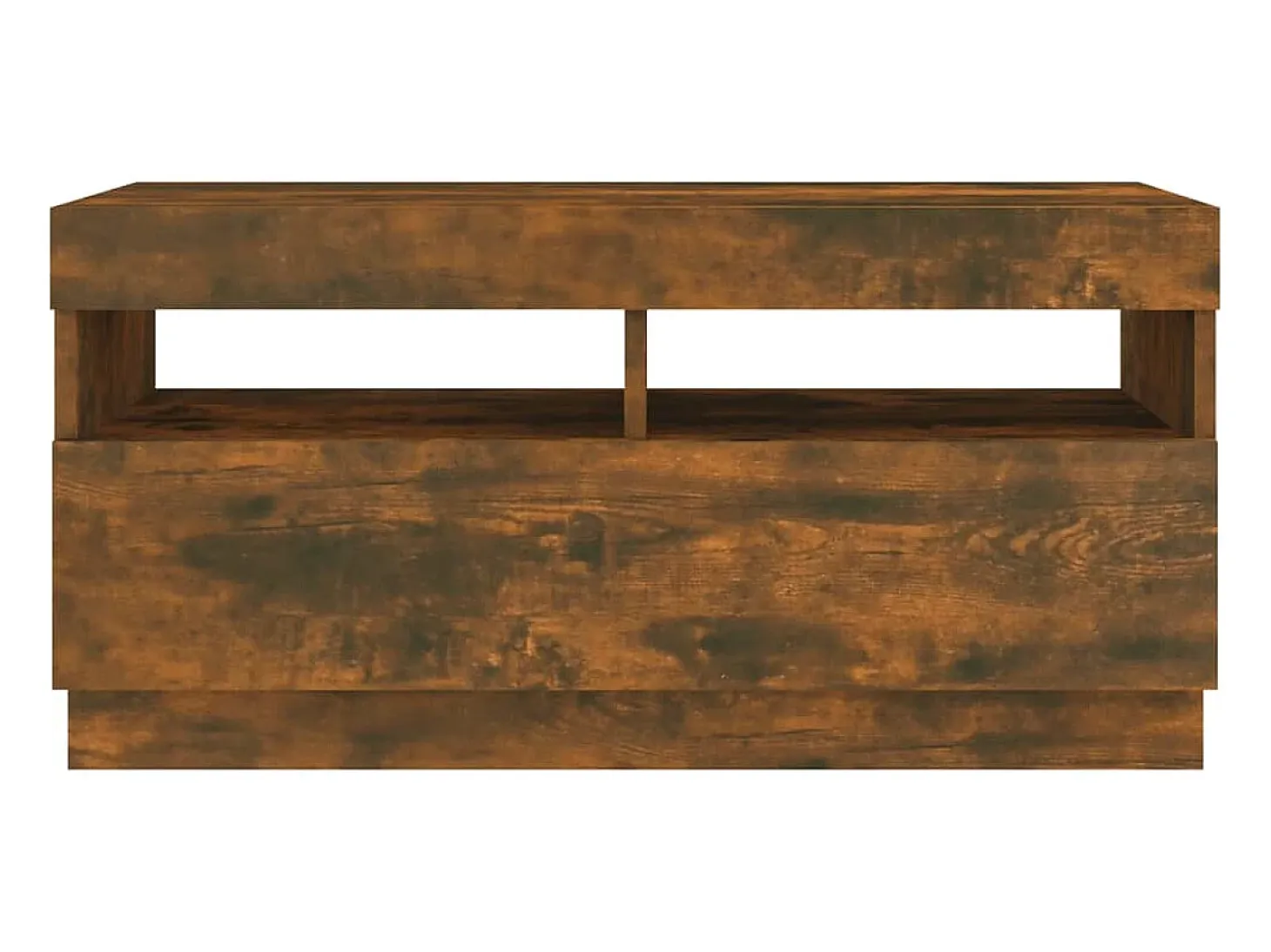 Roelant Mueble de TV con luces LED color roble ahumado 80x35x40 cm