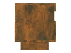 Roelant Mueble de TV con luces LED color roble ahumado 80x35x40 cm