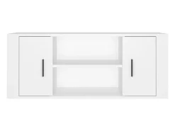 Åse Kristine Mueble para TV madera contrachapada blanco 100x35x40 cm