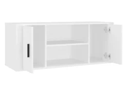 Åse Kristine Mueble para TV madera contrachapada blanco 100x35x40 cm