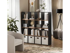 Separador de ambientes antracita/roble dorado 142.4x29x143 karree