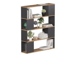 Separador de ambientes antracita/roble dorado 100x24x124.5 eneos