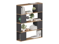 Separador de ambientes antracita/roble dorado 100x24x124.5 eneos