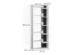 Separador de ambientes antracita 61x22.1x160.2 fico