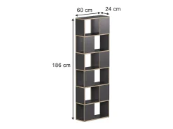 Separador de ambientes antracita/roble 60x24x186 eneos