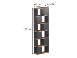 Separador de ambientes antracita/roble dorado 60x24x186 eneos