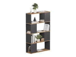 Separador de ambientes antracita/roble dorado 80x24x124.5 eneos