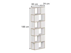 Separador de ambientes blanco/roble 60x24x186 eneos