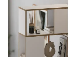 Separador de ambientes blanco/roble 60x24x186 eneos