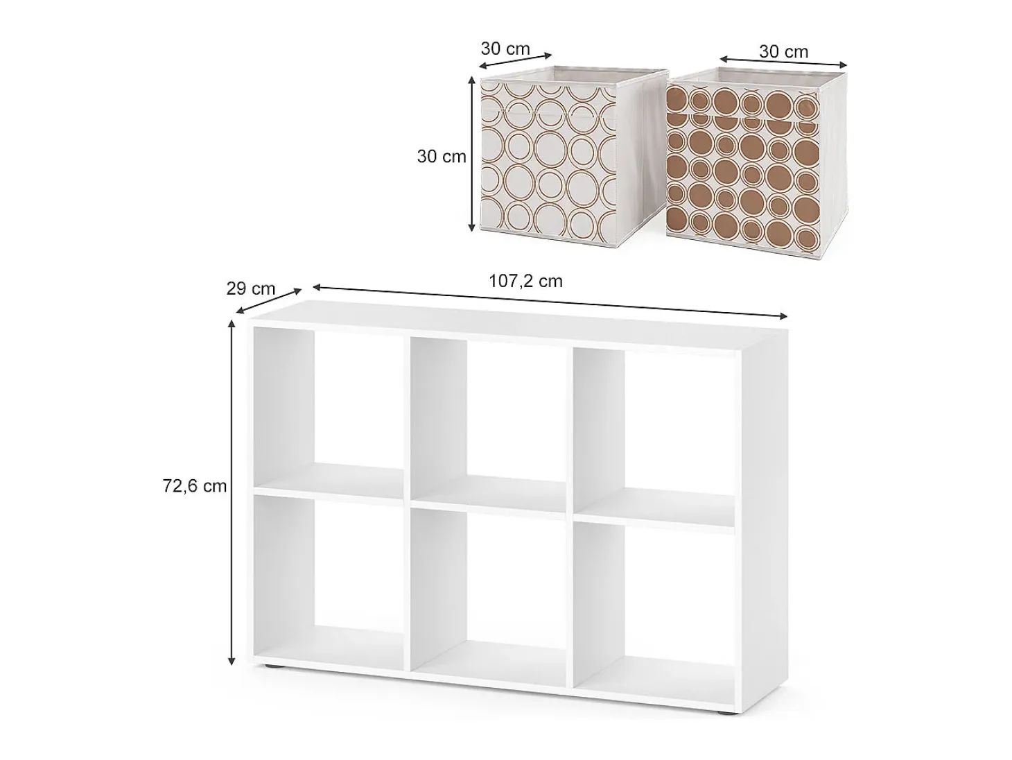 Separador de ambientes blanco 72x29x107.8