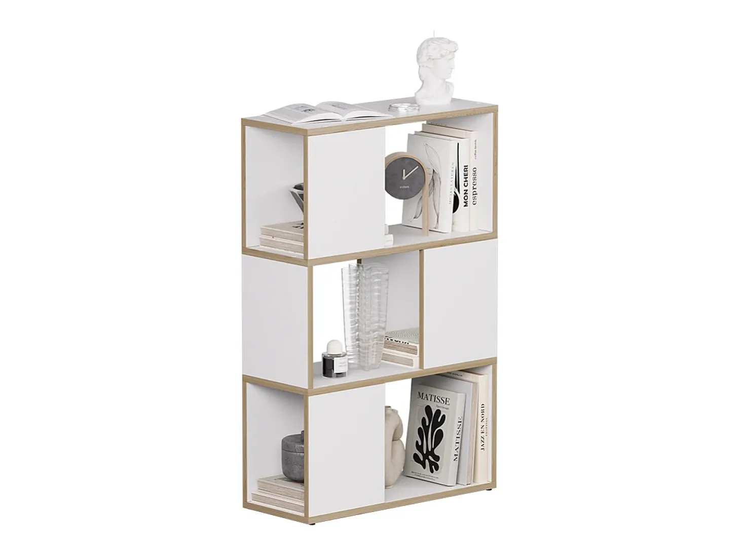 Separador de ambientes blanco/roble 60x24x94 eneos