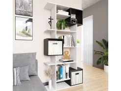 Separador de ambientes blanco/antracita 92x29x187.7 cube