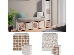 Separador de ambientes blanco 142.5x33x36.2 ludus