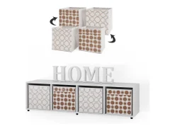 Separador de ambientes blanco 142.5x33x36.2 ludus