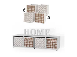 Separador de ambientes blanco 142.5x33x36.2 ludus