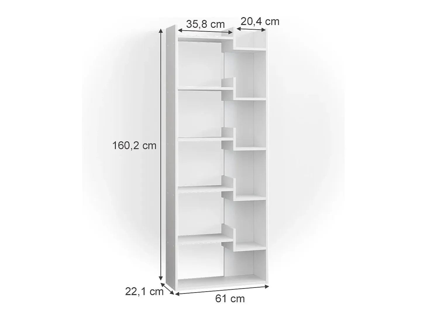 Separador de ambientes blanco 61x22.1x160.2 fico