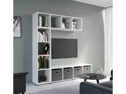 Separador de ambientes blanco 142.5x33x36.2 ludus