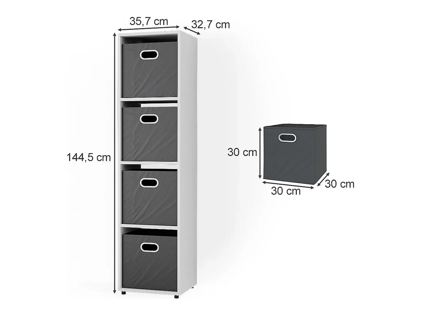 Separador de ambientes blanco 142.5x33x36.2 ludus