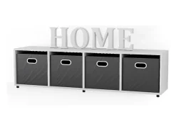 Separador de ambientes blanco 142.5x33x36.2 ludus