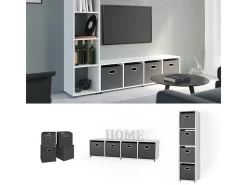 Separador de ambientes blanco 142.5x33x36.2 ludus
