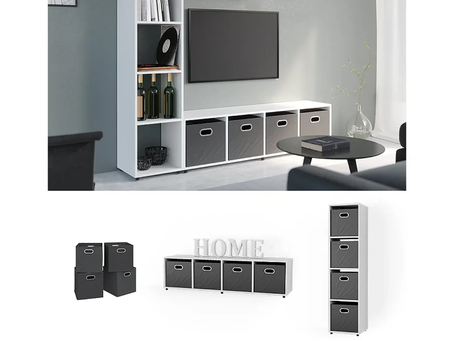 Separador de ambientes blanco 142.5x33x36.2 ludus