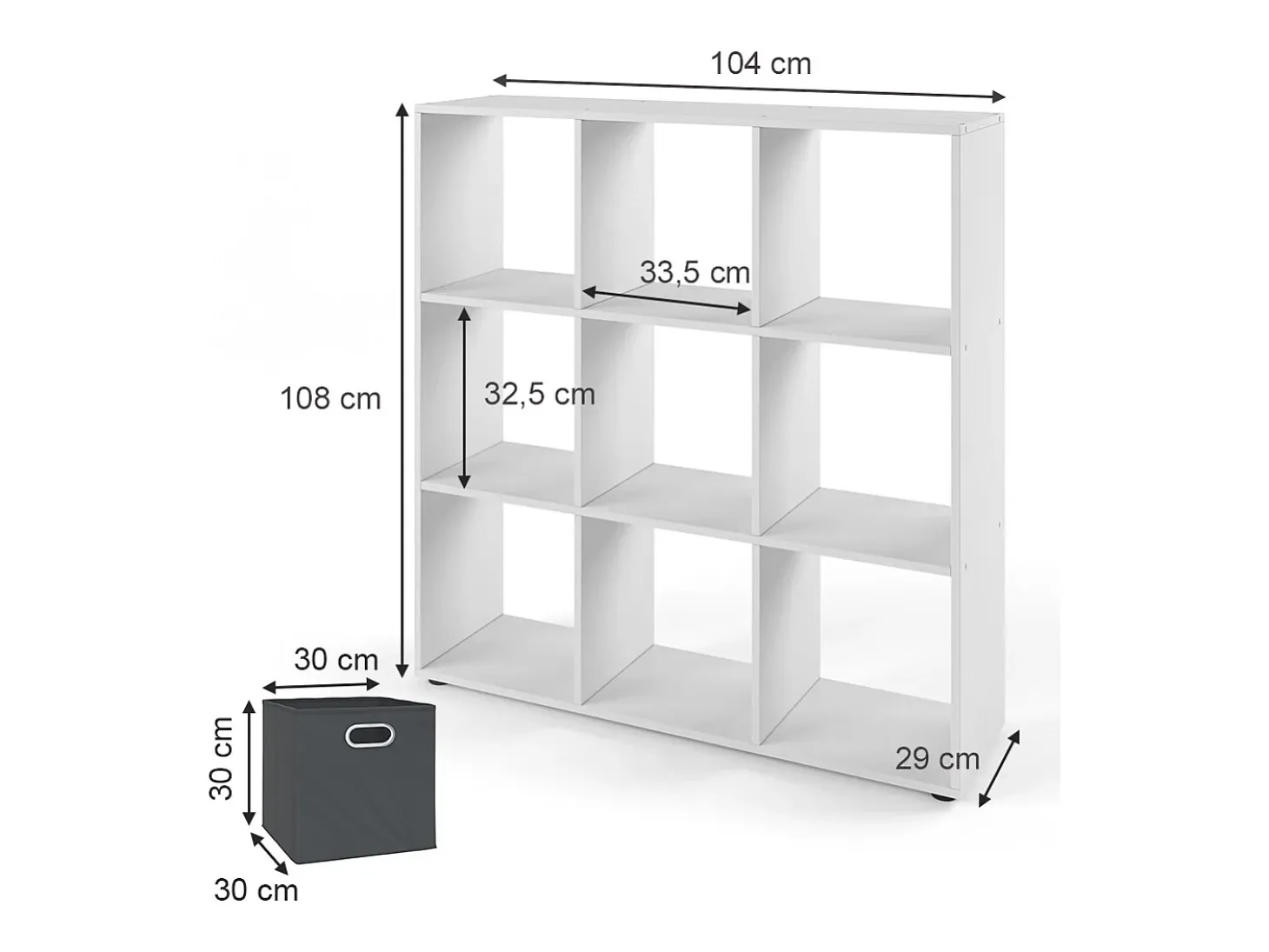 Separador de ambientes blanco 104x29x108 nove