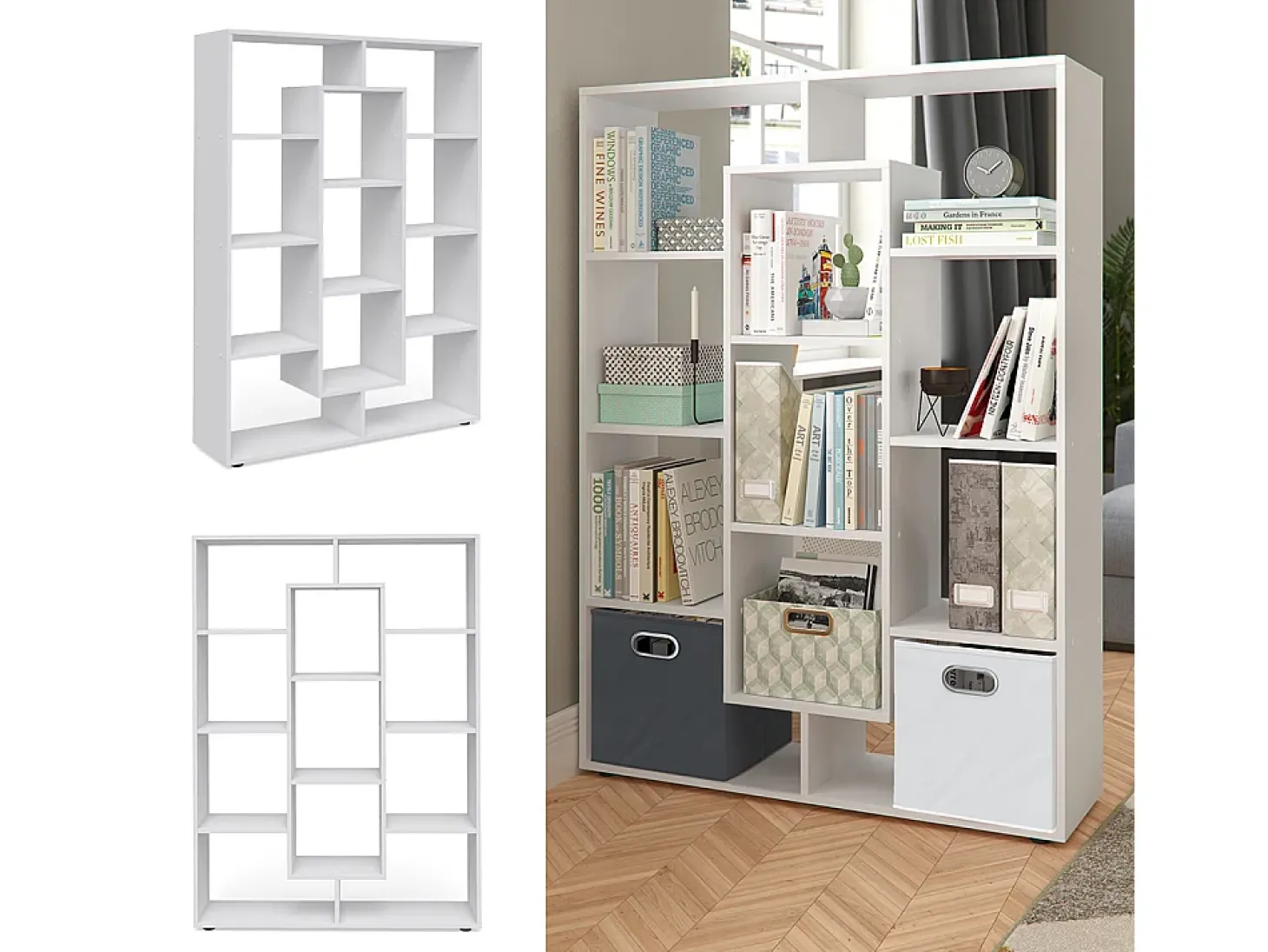 Separador de ambientes blanco 107.2x29x143