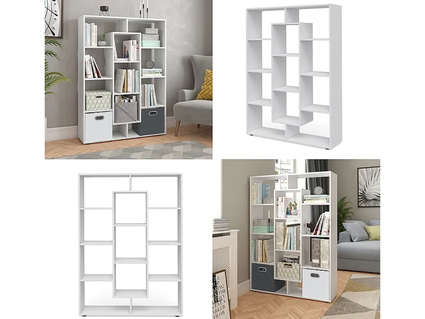Separador de ambientes blanco 107.2x29x143