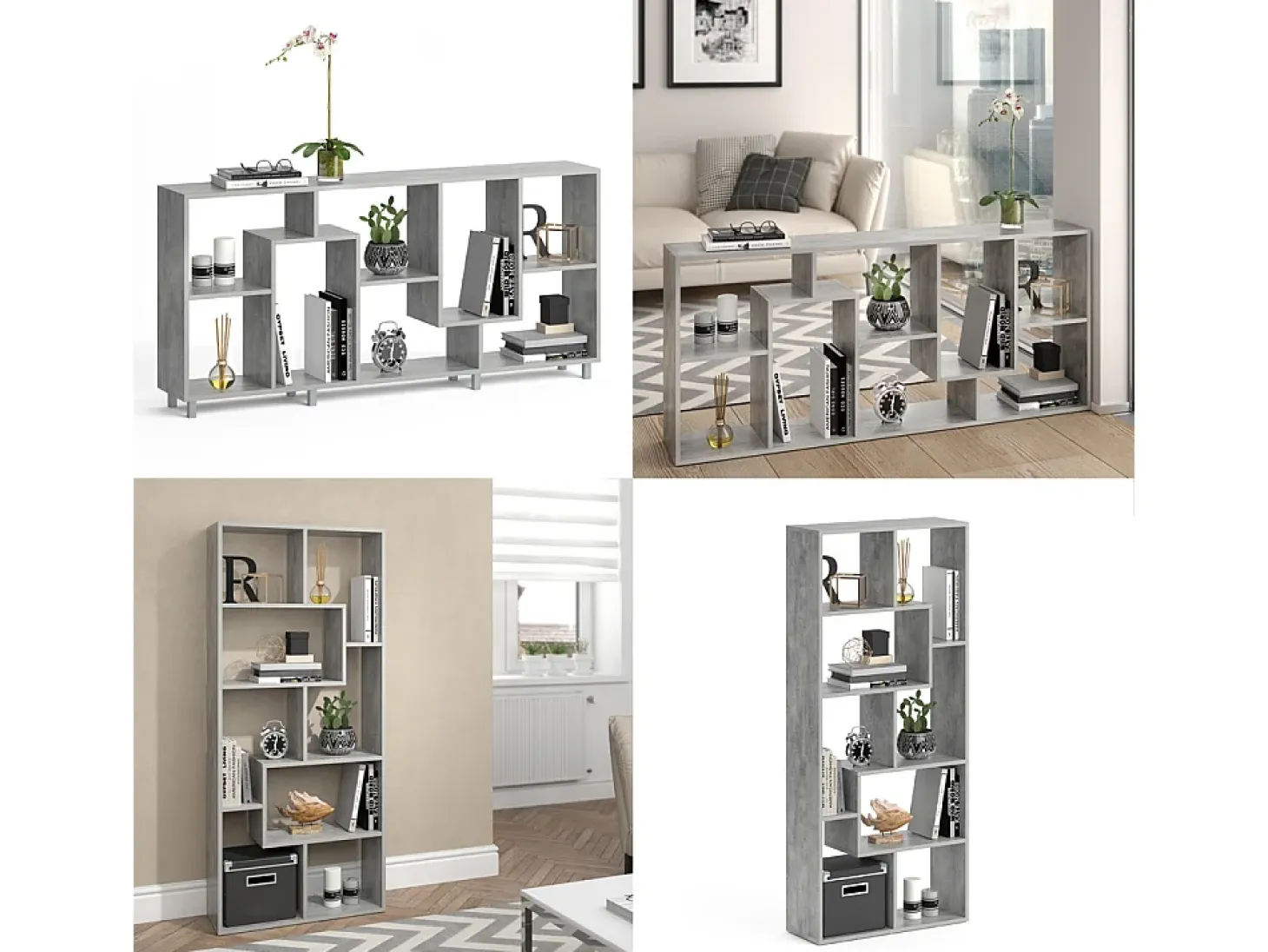 Separador de ambientes gris 160.6x25x67.2 noa