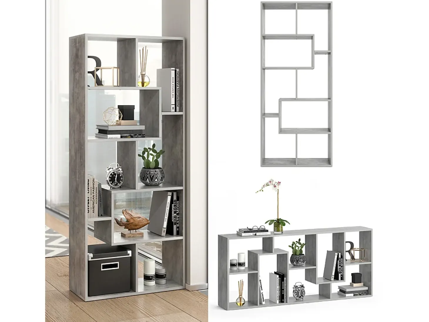 Separador de ambientes gris 160.6x25x67.2 noa