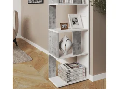 Separador de ambientes hormigón/blanco 45x23.6x162.6