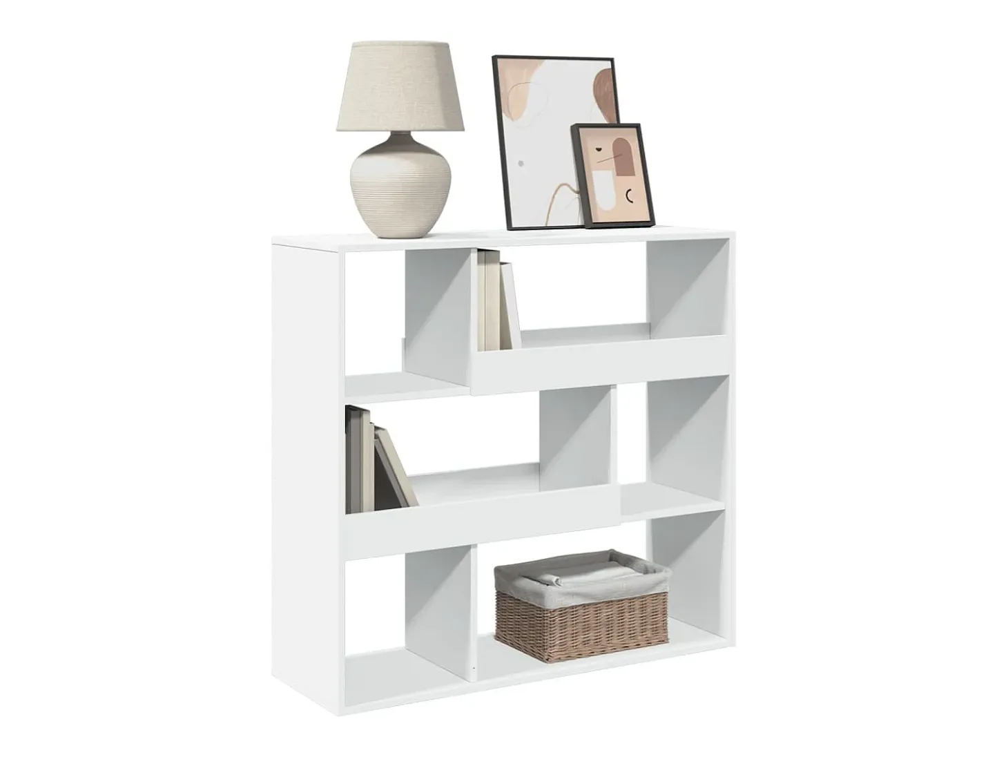 Separador de ambientes madera ingeniería blanco 100x33x94,5 cm