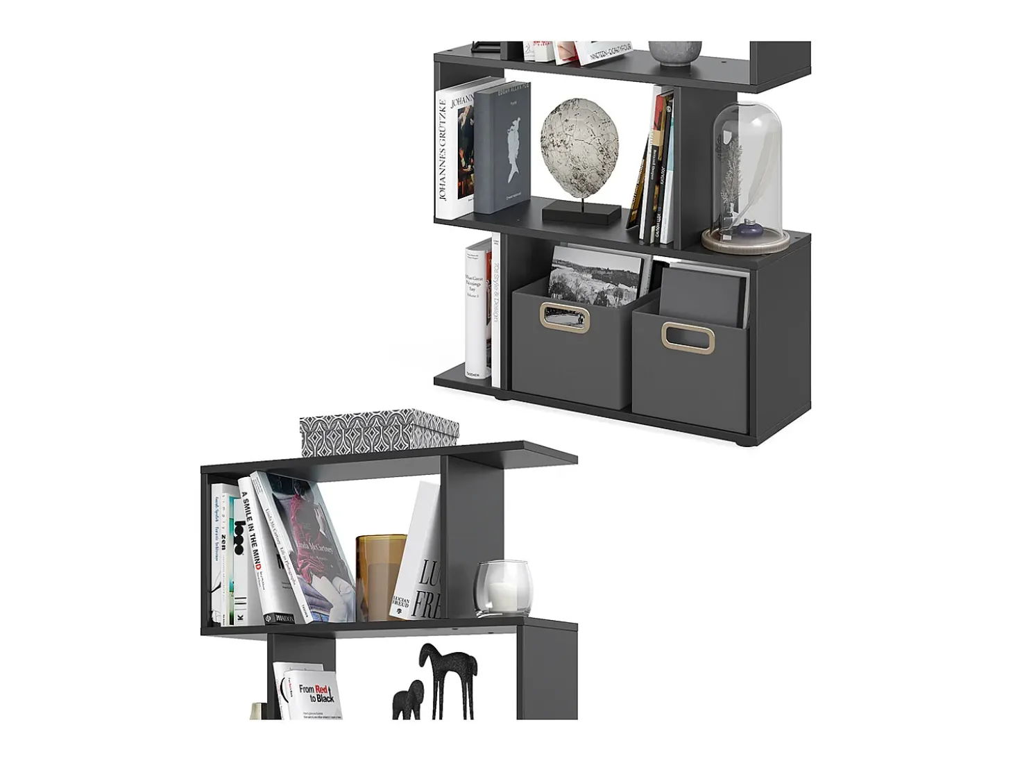 Separador de ambientes negro 70x23.8x192.2 levio