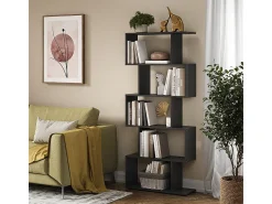Separador de ambientes negro 70x23.8x164.1 levio