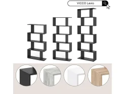 Separador de ambientes negro 70x23.8x164.1 levio