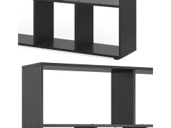 Separador de ambientes negro 131.6x29x143 pilar