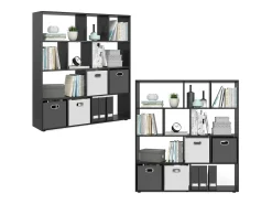 Separador de ambientes negro 131.6x29x143 pilar