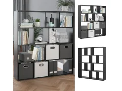 Separador de ambientes negro 131.6x29x143 pilar
