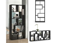 Separador de ambientes negro 160.6x25x67.2 noa