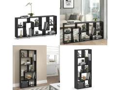 Separador de ambientes negro 160.6x25x67.2 noa