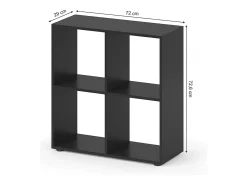 Separador de ambientes negro 72.6x29x72 tetra